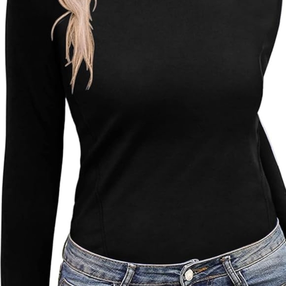 a new day Tops - A New Day Black Fitted Long Sleeve Bodysuit. #15B